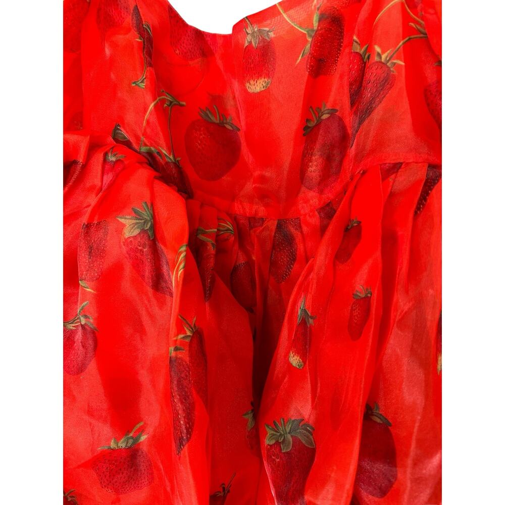 Selkie Red Strawberry-Print Mini Dress - Picture 7 of 12